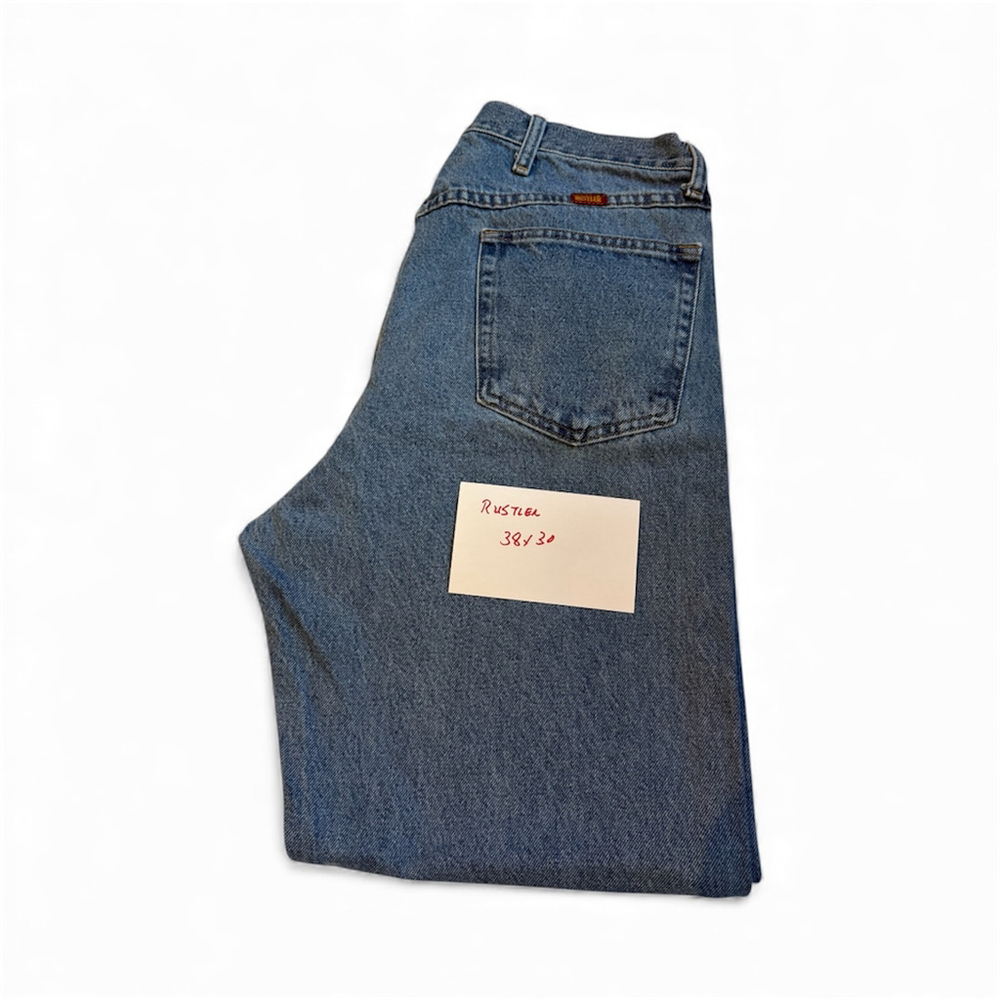 Rustler Blue Denim Jeans Regular Fit 38x30 - Picture 2 of 2